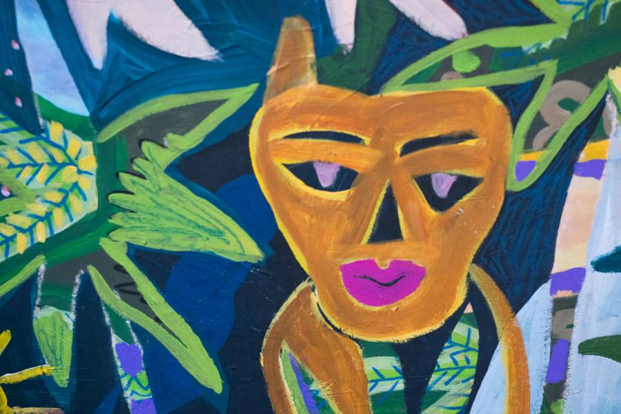 The Pursuit (Followers) Naive Painting Dzvinya Podlyashetska - Subjektiv.art