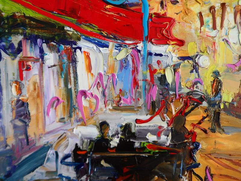 Night in Paris Expressive and gestural Painting Yehor Dulin - Subjektiv.art