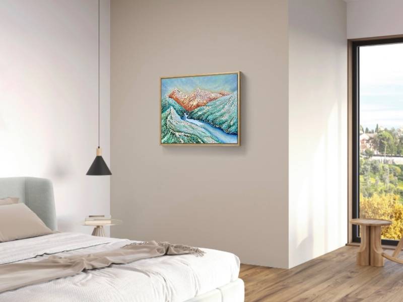 Magic of the Mountains Modern Painting Yuliia Kiselova - Subjektiv.art