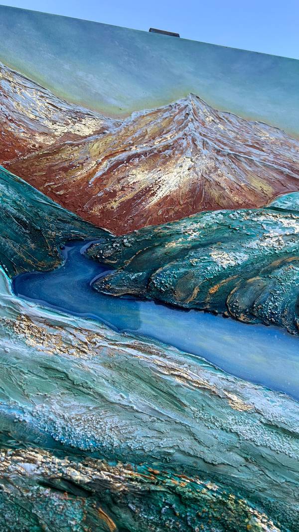 Magic of the Mountains Modern Painting Yuliia Kiselova - Subjektiv.art