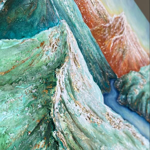 Magic of the Mountains Modern Painting Yuliia Kiselova - Subjektiv.art