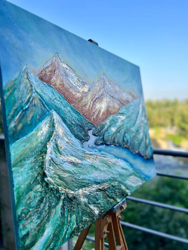 Magic of the Mountains Modern Painting Yuliia Kiselova - Subjektiv.art