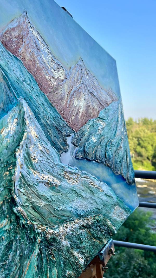 Magic of the Mountains Modern Painting Yuliia Kiselova - Subjektiv.art