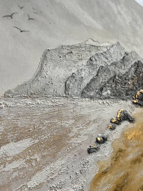 Fog in the mountains Modern Painting Yuliia Kiselova - Subjektiv.art