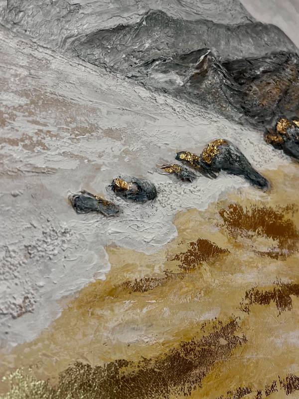 Fog in the mountains Modern Painting Yuliia Kiselova - Subjektiv.art