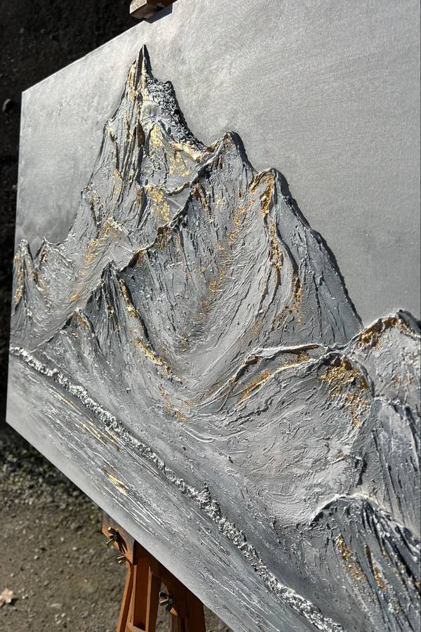 Ice Mountain Modern Painting Yuliia Kiselova - Subjektiv.art