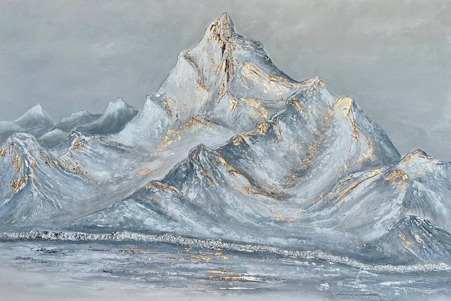 Ice Mountain Modern Painting Yuliia Kiselova - Subjektiv.art