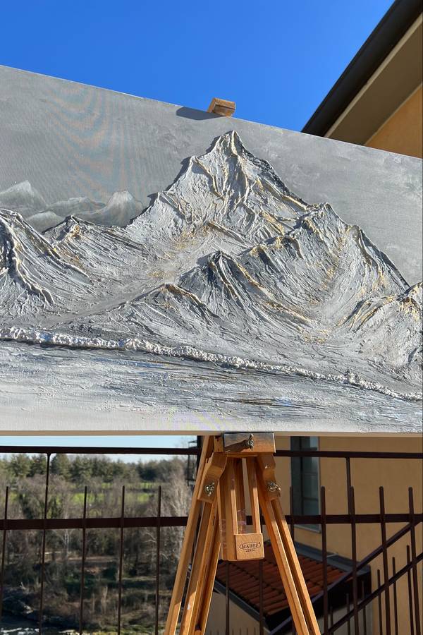 Ice Mountain Modern Painting Yuliia Kiselova - Subjektiv.art