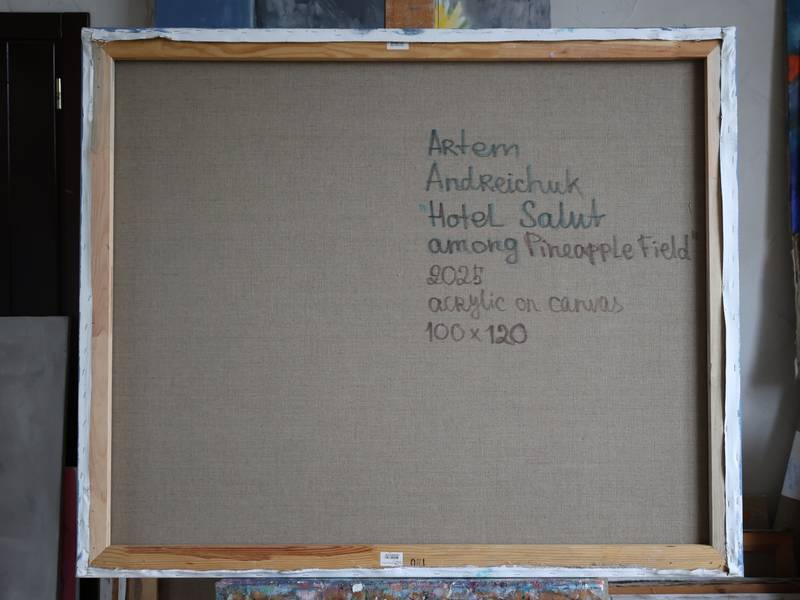 Hotel Salut among pineapple field  Fine Art Painting Artem Andreichuk - Subjektiv.art