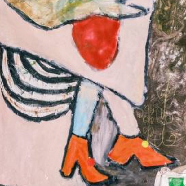 Alina holding Vlad Naive Painting Kateryna Kopeikina - Subjektiv.art