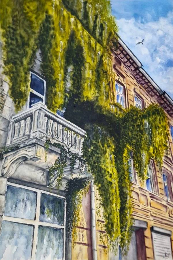 The power of plants Expressive and gestural Painting Olena Yemelianova - Subjektiv.art