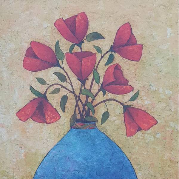Flowers in a vase Fine Art Painting David Sharashydze - Subjektiv.art