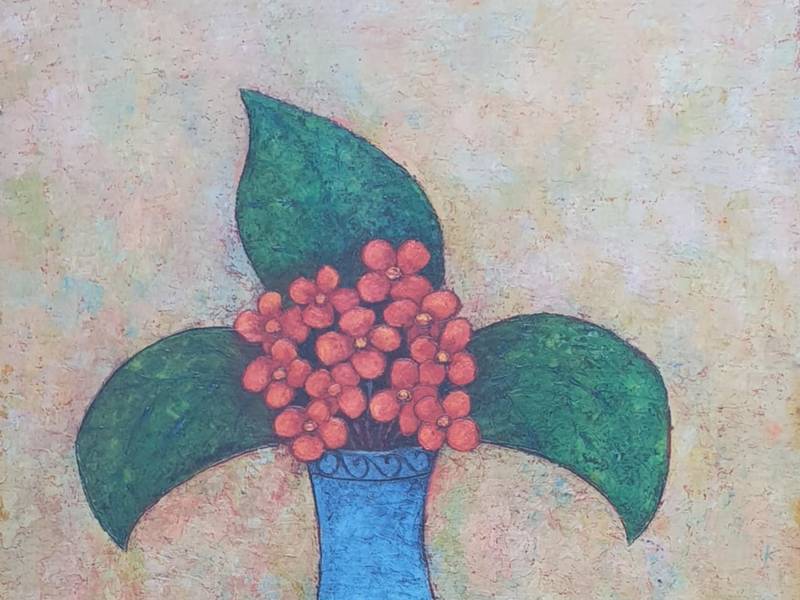 Flowers in a vase Fine Art Painting David Sharashydze - Subjektiv.art