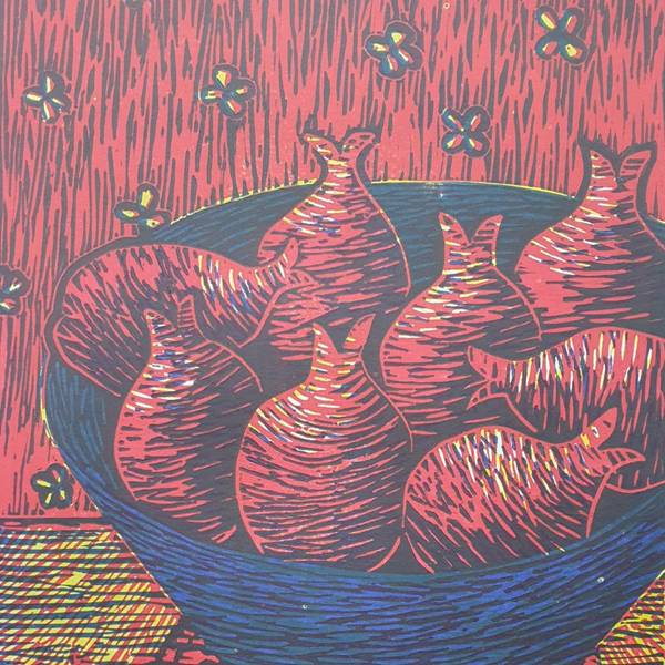 Pomegranates Fine Art Engraving David Sharashydze - Subjektiv.art