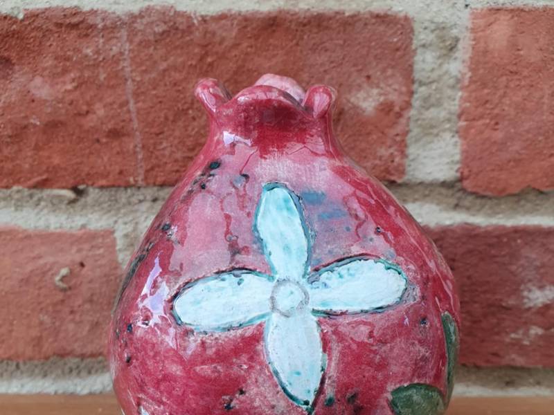 Pomegranate vase Fine Art Ceramic David Sharashydze - Subjektiv.art