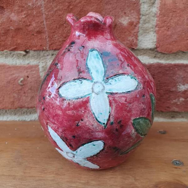 Pomegranate vase Fine Art Ceramic David Sharashydze - Subjektiv.art