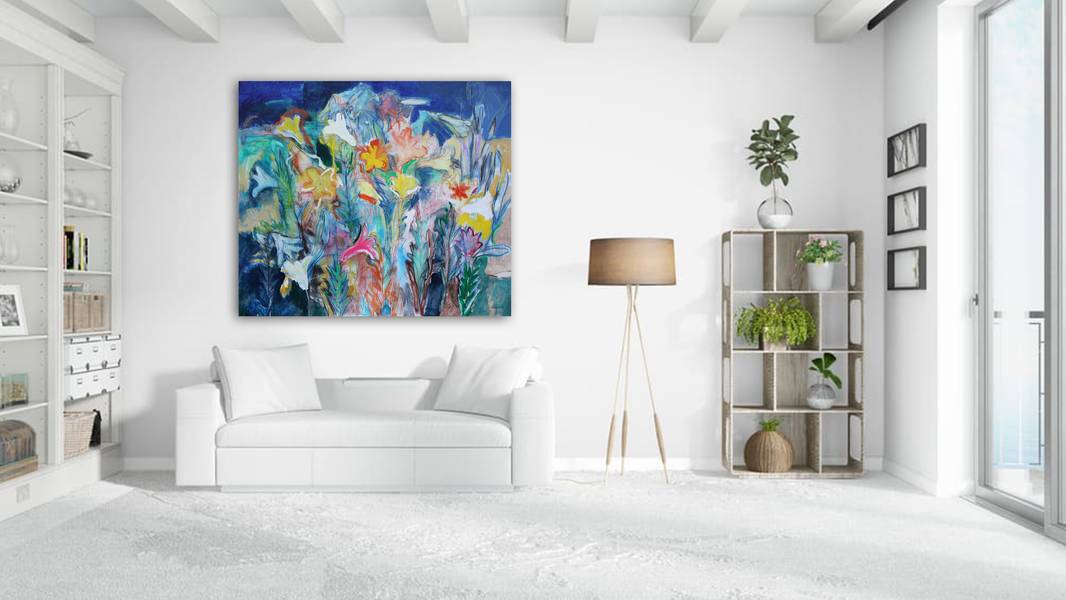 Wild garden Expressive and gestural Painting Artem Andreichuk - Subjektiv.art