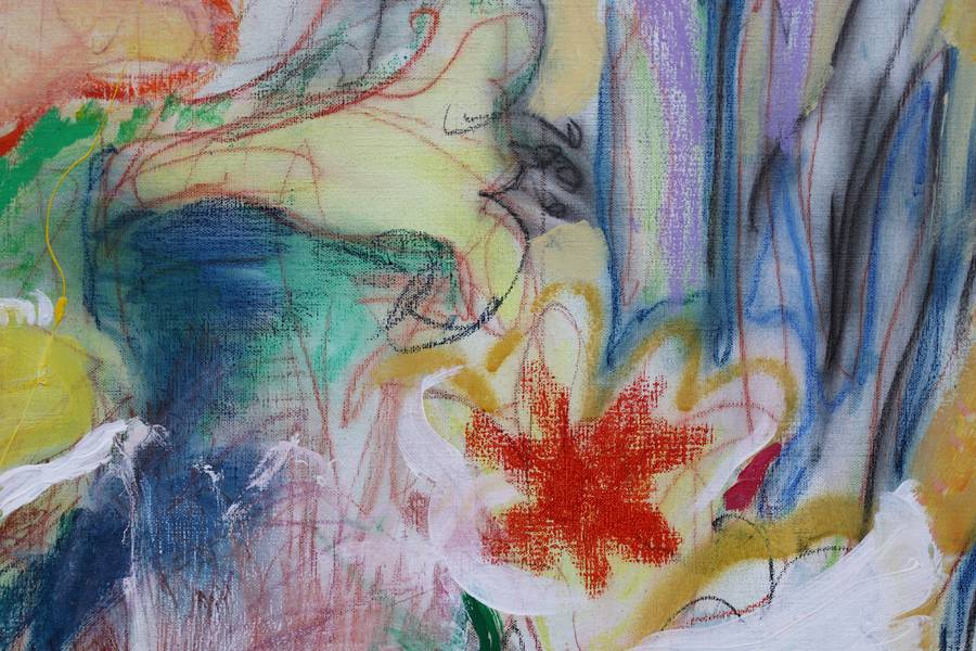 Wild garden Expressive and gestural Painting Artem Andreichuk - Subjektiv.art