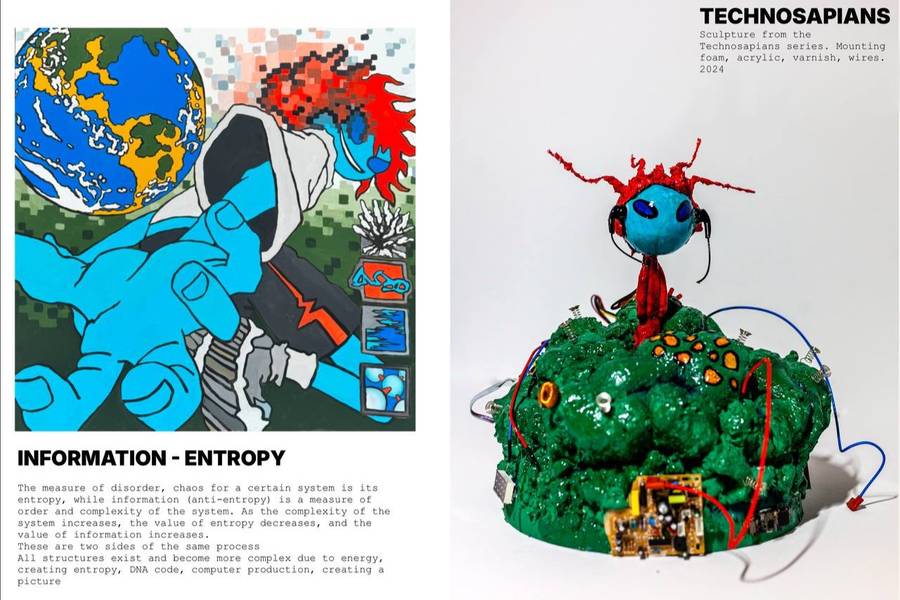 Information-entropy Pop art Painting Sestry Feldman - Subjektiv.art