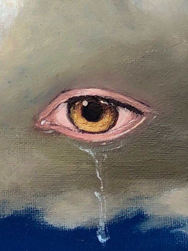 Clouds under my house  Surrealistic Painting Darina Smolkina - Subjektiv.art