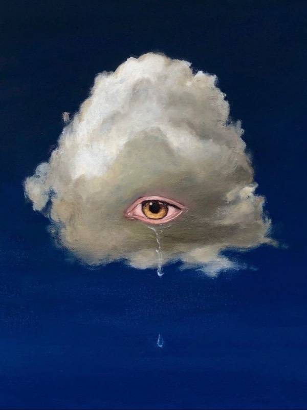 Clouds under my house  Surrealistic Painting Darina Smolkina - Subjektiv.art