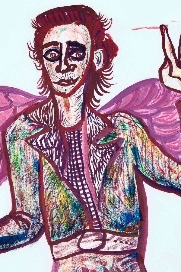 "Archangel" Naive Drawing Taras Sereda - Subjektiv.art