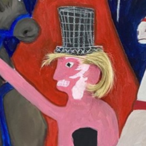 Self-portrait Naive Painting Kateryna Kopeikina - Subjektiv.art