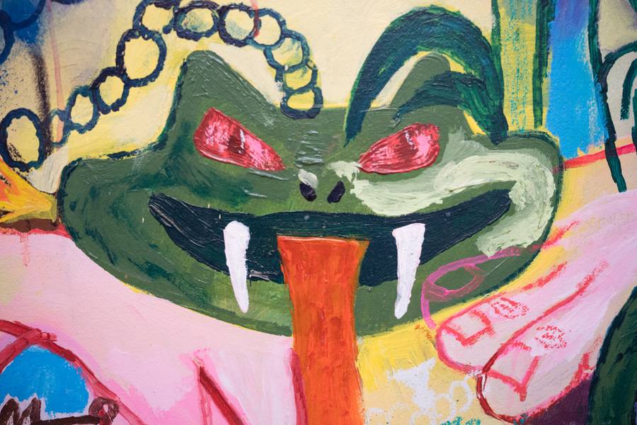 Brain Damage Naive Painting Yehor Hrybovych - Subjektiv.art