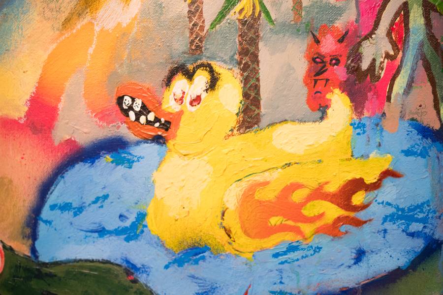 Brain Damage Naive Painting Yehor Hrybovych - Subjektiv.art