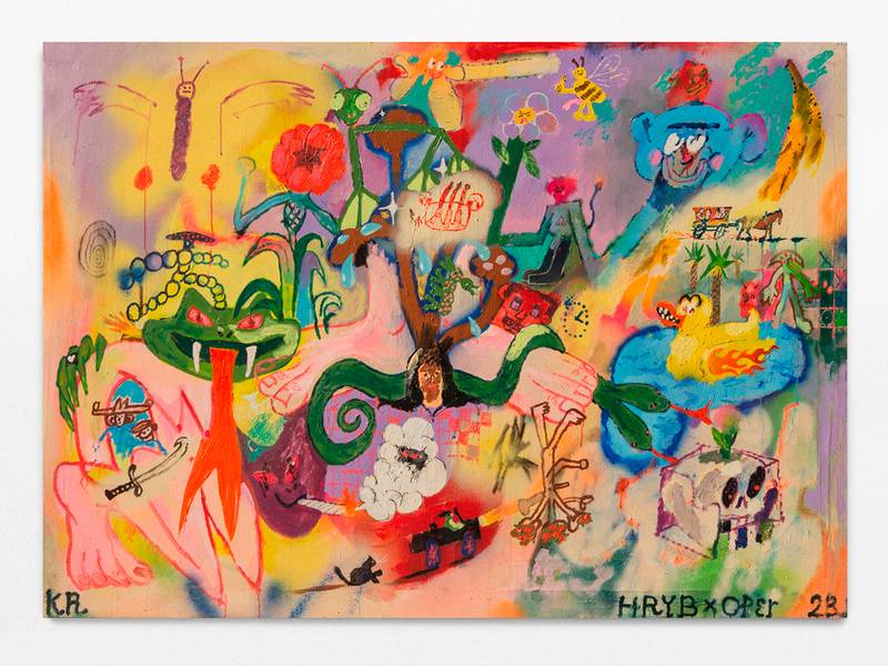 Brain Damage Naive Painting Yehor Hrybovych - Subjektiv.art