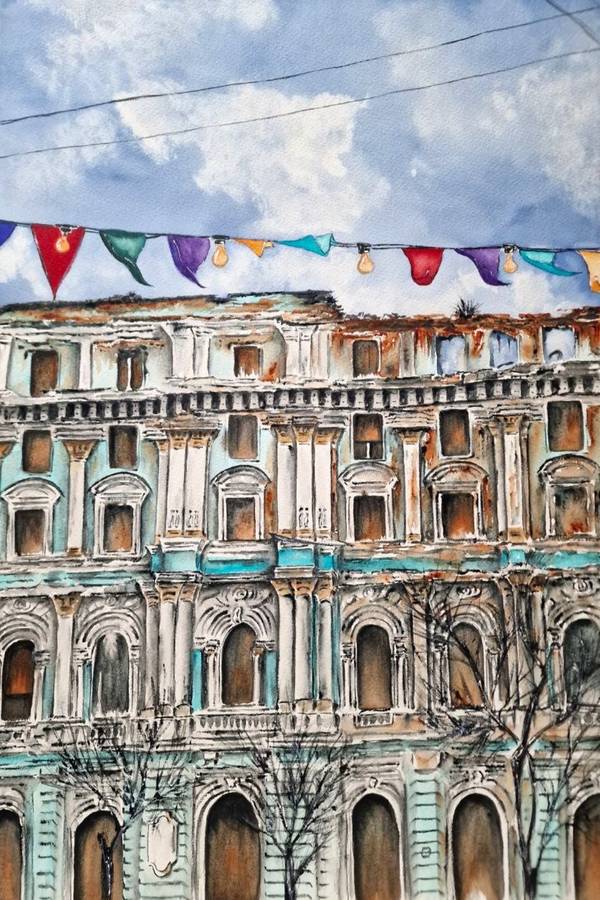 Invincible beauty  Expressive and gestural Painting Olena  Yemelianova - Subjektiv.art