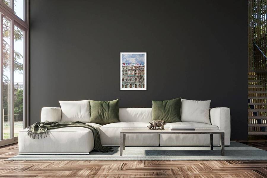 Invincible beauty  Expressive and gestural Painting Olena  Yemelianova - Subjektiv.art