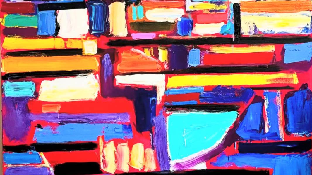 City scape . Noon  Abstract Painting Ganna Kryvolap - Subjektiv.art