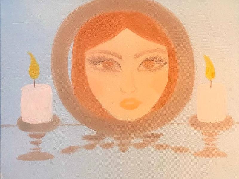 In the mirror Fine Art Painting Zohreh Fattah - Subjektiv.art