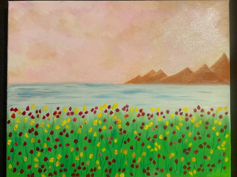 Flourishing flowers Painting Zohreh Fattah - Subjektiv.art
