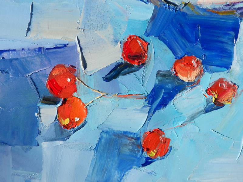 Cherries Impressionistic Painting Yehor Dulin - Subjektiv.art