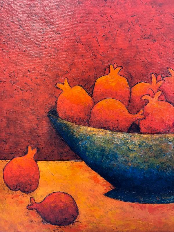 Pomegranates Fine Art Painting David Sharashydze - Subjektiv.art