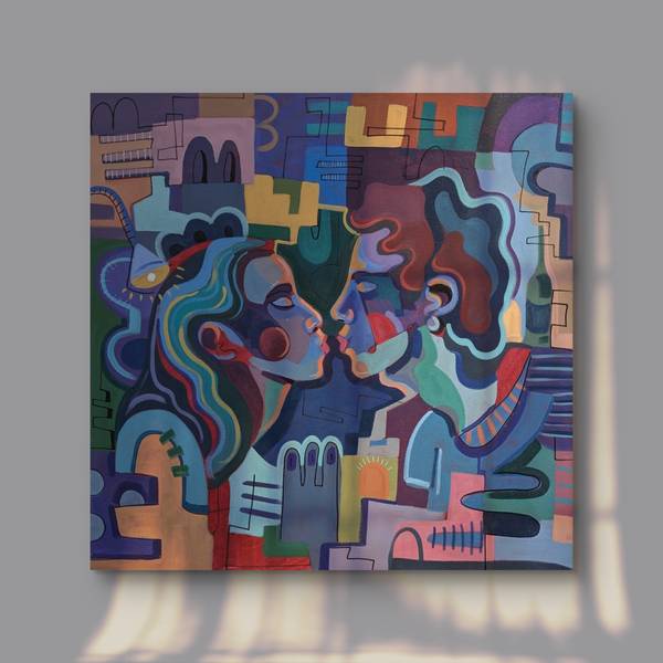 Almost a Kiss Abstract Painting Antonio Gouveia - Subjektiv.art