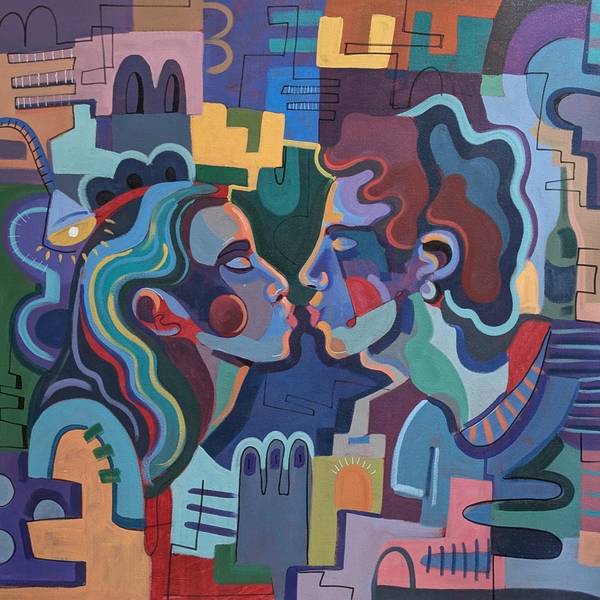Almost a Kiss Abstract Painting Antonio Gouveia - Subjektiv.art