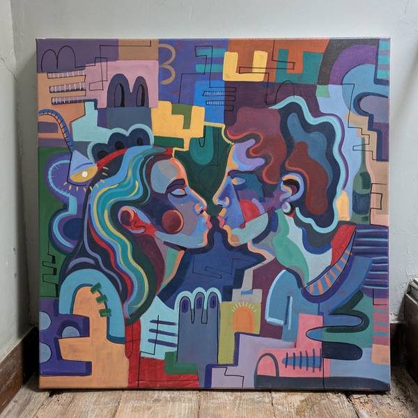 Almost a Kiss Abstract Painting Antonio Gouveia - Subjektiv.art