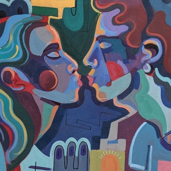 Almost a Kiss Abstract Painting Antonio Gouveia - Subjektiv.art