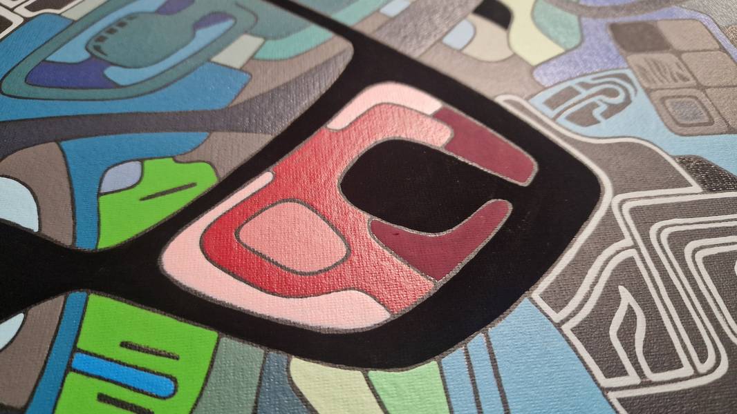 Embrace Abstract Painting Eugene Pokutnev - Subjektiv.art