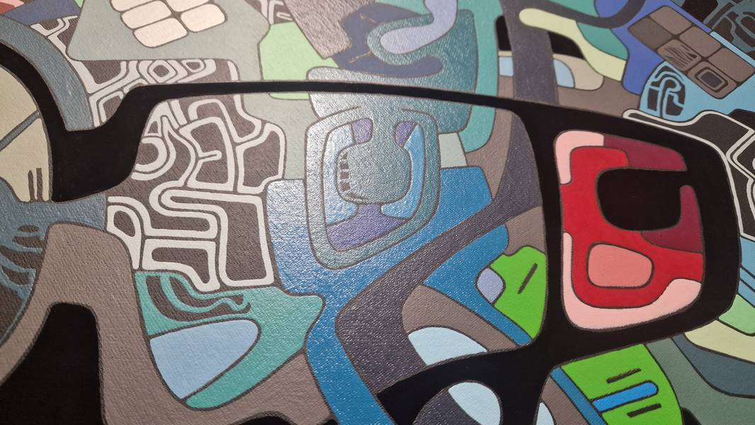 Embrace Abstract Painting Eugene Pokutnev - Subjektiv.art