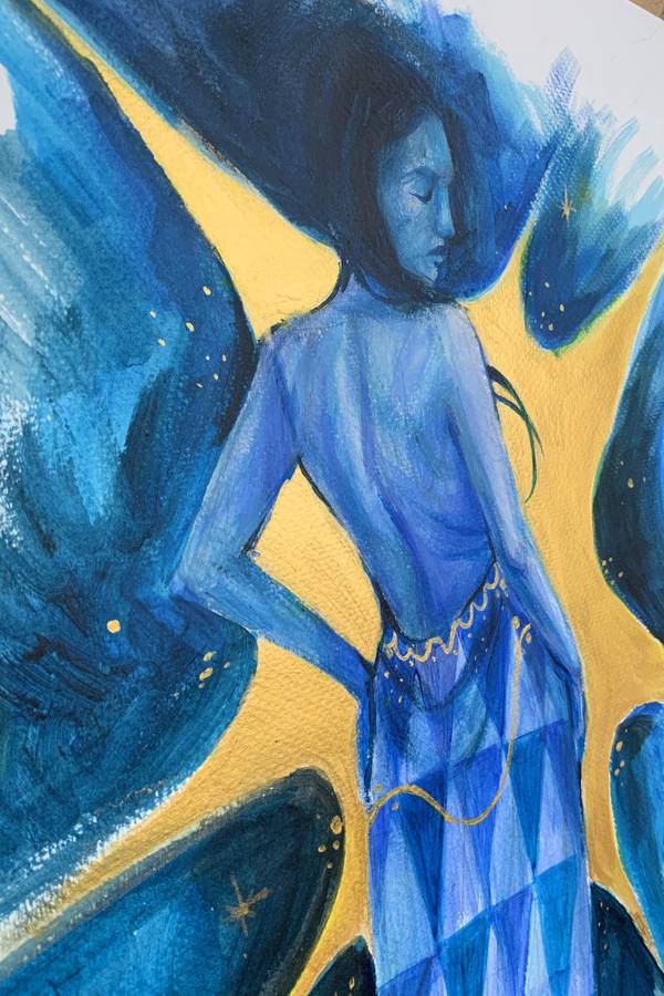 Golden Soul Expressive and gestural Painting Anna Sharynska - Subjektiv.art