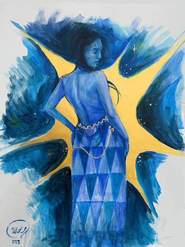 Golden Soul Expressive and gestural Painting Anna Sharynska - Subjektiv.art