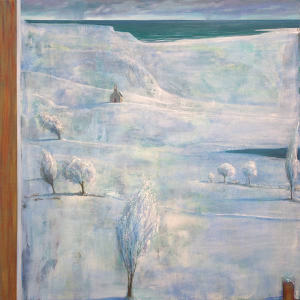 Quand la blancheur inondera les monts et le ciel se jettera en mer, pour nous épouser, nous oserons nous livrer à la chapelle. Fine Art Painting francois page - Subjektiv.art