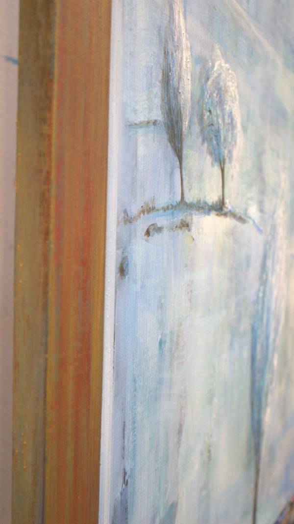 Quand la blancheur inondera les monts et le ciel se jettera en mer, pour nous épouser, nous oserons nous livrer à la chapelle. Fine Art Painting francois page - Subjektiv.art