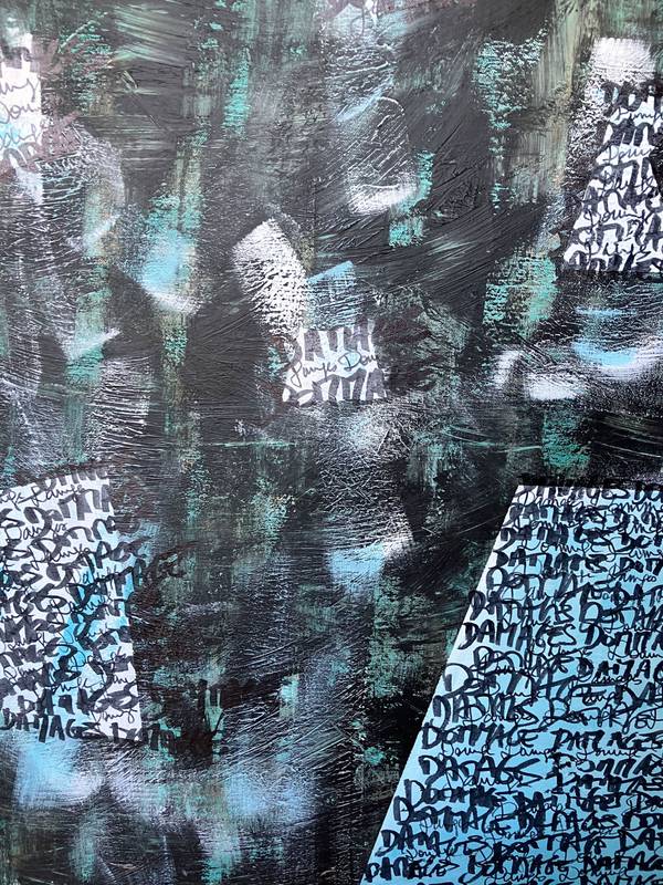 Damages Dommage Abstract Painting Audrey HENRY - Subjektiv.art