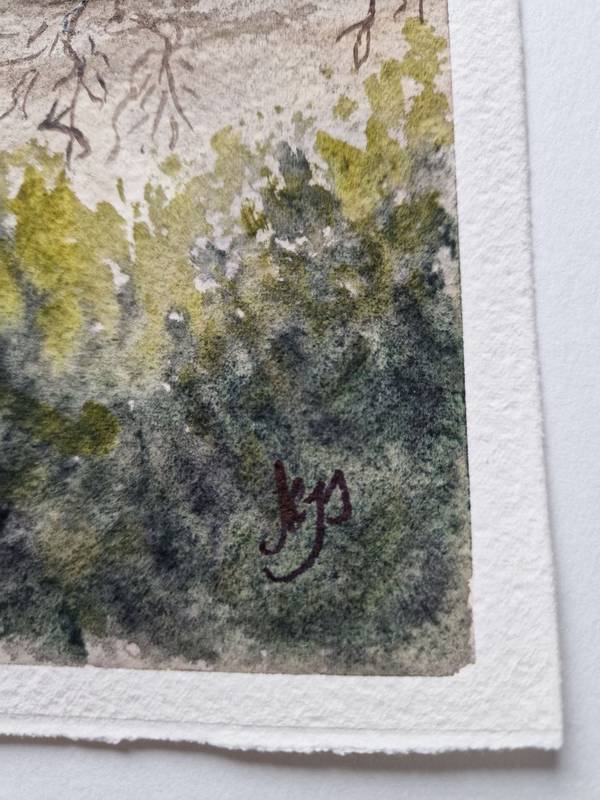 Bird palace Expressive and gestural Painting Olena  Yemelianova - Subjektiv.art