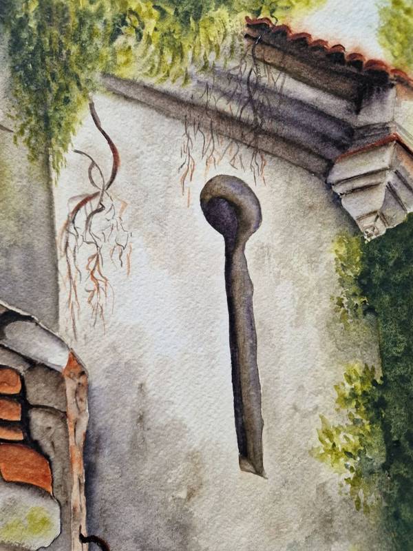 Bird palace Expressive and gestural Painting Olena  Yemelianova - Subjektiv.art